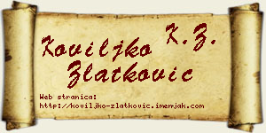 Koviljko Zlatković vizit kartica